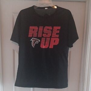 Men's Black Short-Sleeve Fitted 'Rise Up' Graphic Tee, Large